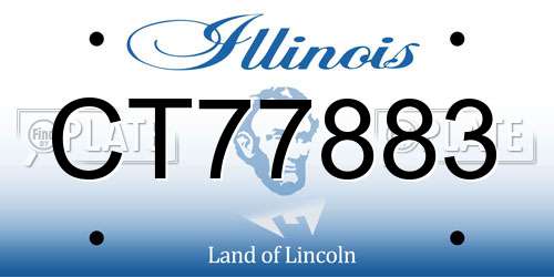 CT77883 Illinois License Plate
