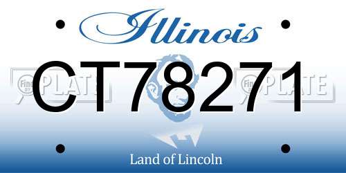 CT78271 Illinois License Plate