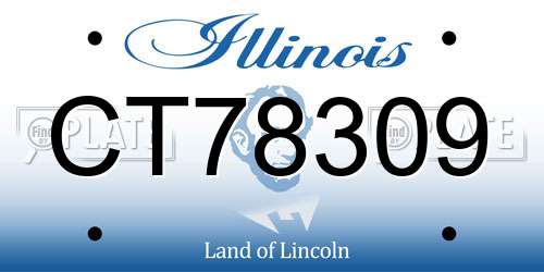 CT78309 Illinois License Plate