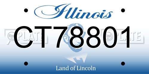 CT78801 Illinois License Plate
