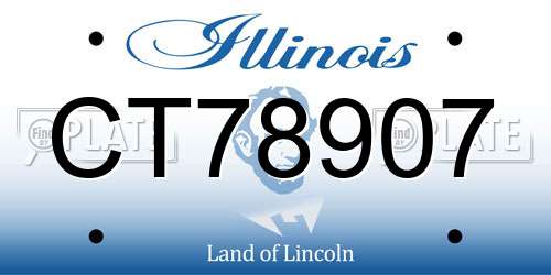CT78907 Illinois License Plate