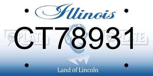 CT78931 Illinois License Plate