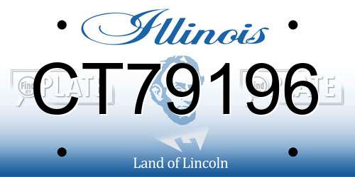 CT79196 Illinois License Plate