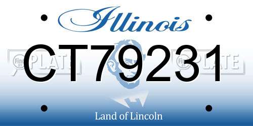 CT79231 Illinois License Plate