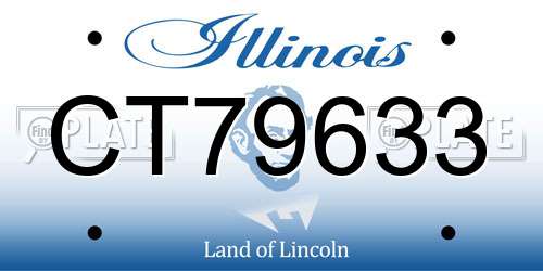 CT79633 Illinois License Plate