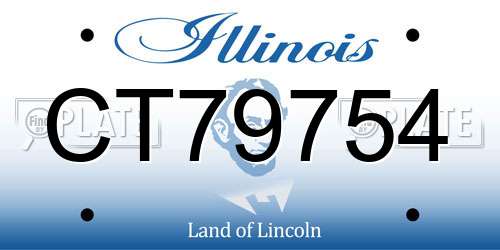 CT79754 Illinois License Plate