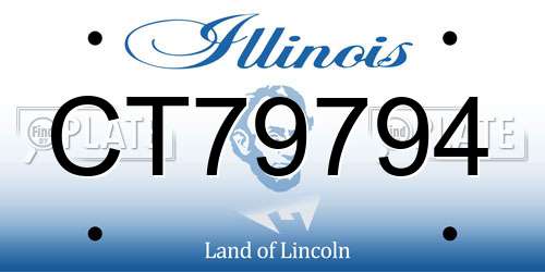 CT79794 Illinois License Plate
