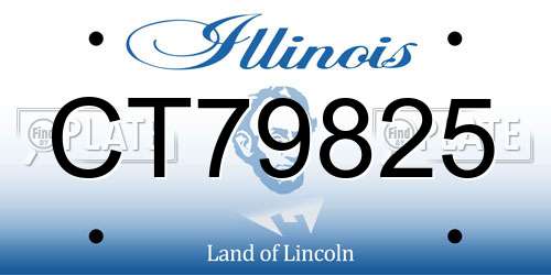 CT79825 Illinois License Plate