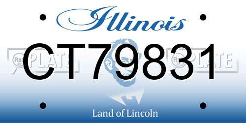 CT79831 Illinois License Plate