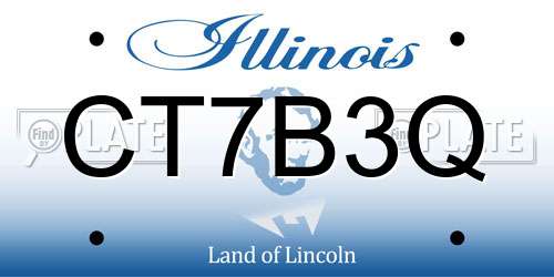 CT7B3Q Illinois License Plate