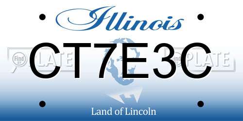 CT7E3C Illinois License Plate