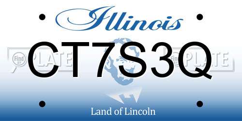CT7S3Q Illinois License Plate