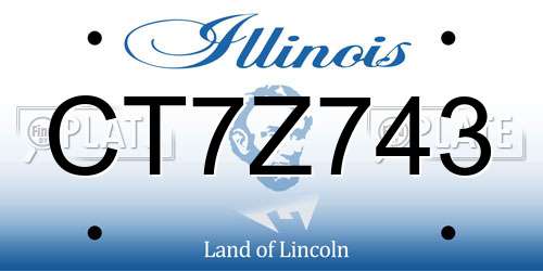 CT7Z743 Illinois License Plate