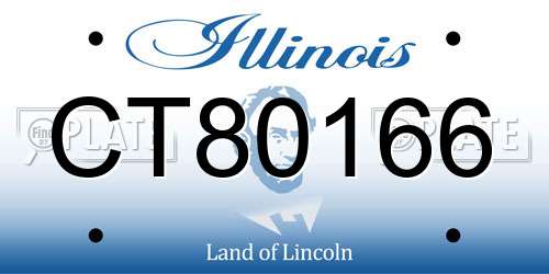 CT80166 Illinois License Plate