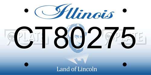 CT80275 Illinois License Plate
