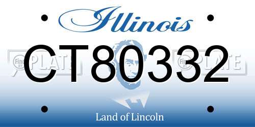 CT80332 Illinois License Plate