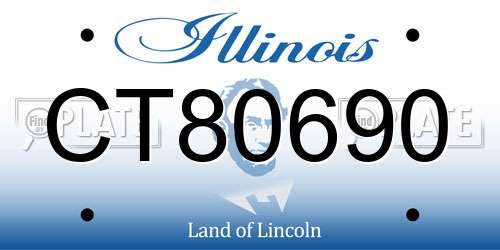 CT80690 Illinois License Plate