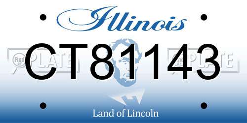 CT81143 Illinois License Plate