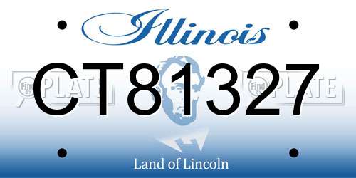 CT81327 Illinois License Plate