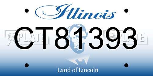CT81393 Illinois License Plate