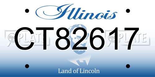 CT82617 Illinois License Plate