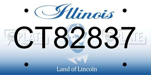 CT82837 Illinois License Plate