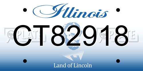 CT82918 Illinois License Plate