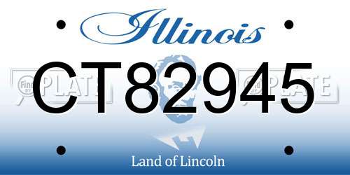 CT82945 Illinois License Plate