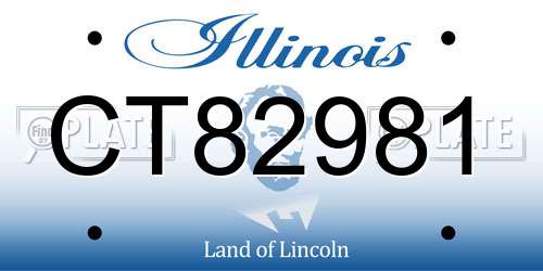 CT82981 Illinois License Plate