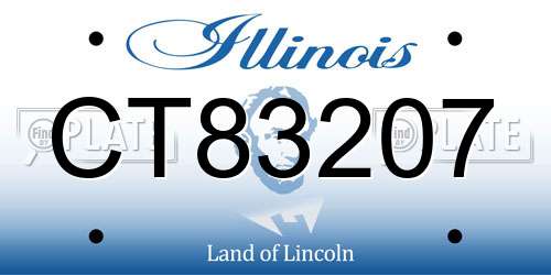 CT83207 Illinois License Plate