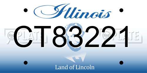 CT83221 Illinois License Plate