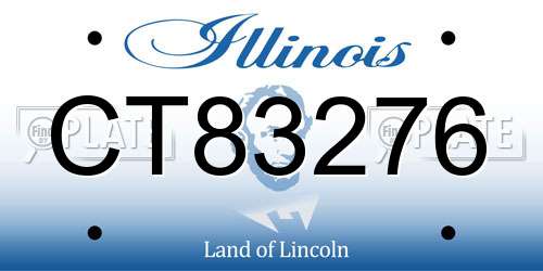 CT83276 Illinois License Plate
