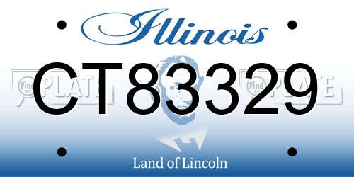 CT83329 Illinois License Plate