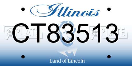 CT83513 Illinois License Plate