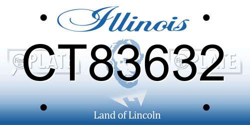 CT83632 Illinois License Plate