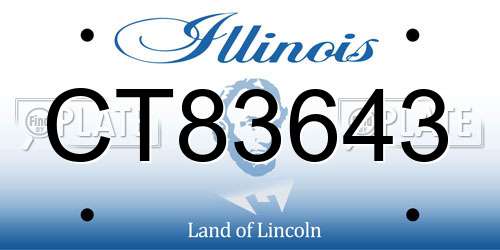 CT83643 Illinois License Plate