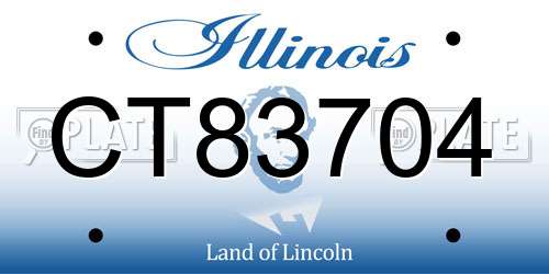 CT83704 Illinois License Plate