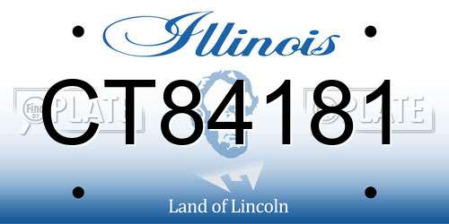 CT84181 Illinois License Plate