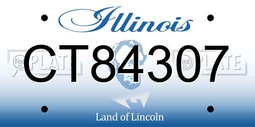CT84307 Illinois License Plate
