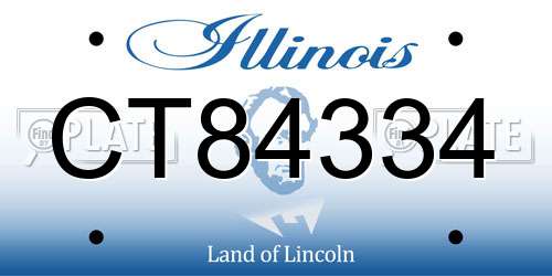 CT84334 Illinois License Plate