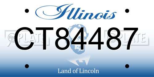CT84487 Illinois License Plate