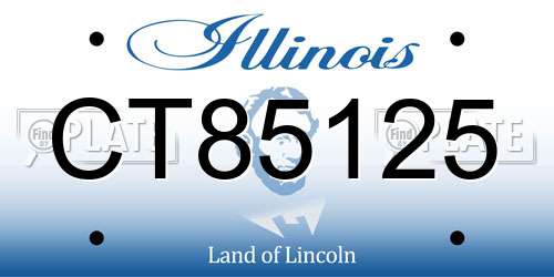 CT85125 Illinois License Plate