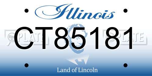 CT85181 Illinois License Plate