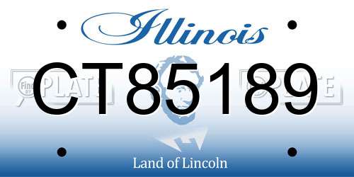 CT85189 Illinois License Plate