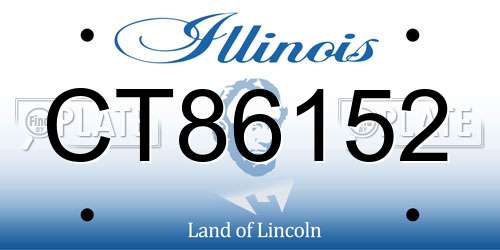 CT86152 Illinois License Plate