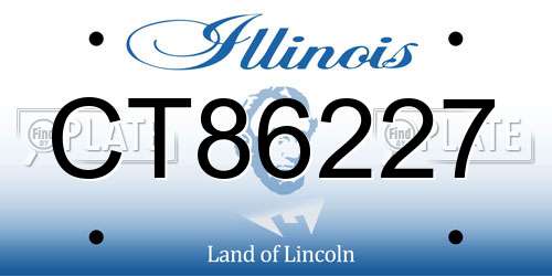 CT86227 Illinois License Plate