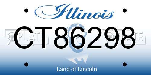 CT86298 Illinois License Plate