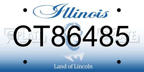 CT86485 Illinois License Plate