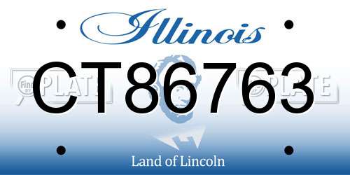 CT86763 Illinois License Plate