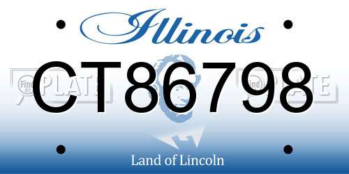 CT86798 Illinois License Plate